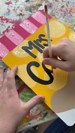 13K views · 45 reactions | ✏️ Our viral best seller in action! Watch as we add the finishing touch - a hand painted name that makes each clipboard totally one-of-a-kind. Perfect for teachers, students, or anyone who loves cute + personalized supplies! ✨#smallbusinessowner #paintingvideo #teachergift #paintedclipboard | The Redheaded Camel | Facebook
