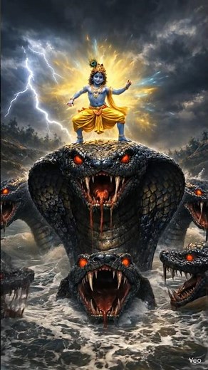 Krishna Dance on Kaliya Naag | Kaliya Mardan Story | Lord Krishna Powerful Leela