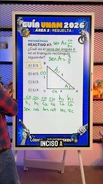 UNAM Guide 2026: Item 7 Sine of an Angle in a Right Triangle