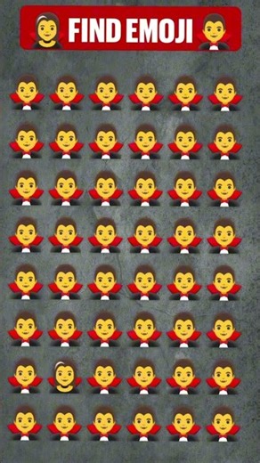 Can You Spot The Odd Vampire Emoji? 🧛‍♂️#iqtest #find #emoji