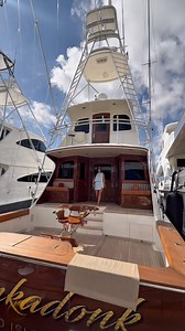 2005 76 Whiticar Enclosed Bridge 🔥 “Badonkadonk” represents one of the nicest, most equipped custom boats available in her size range. Badonkadonk features a four cabin, four head layout, with an additional and convenient dayhead. As you step aboard, you are initially greeted by the elegance of a custom faux teak bulkhead. As you make your way through, it is apparent that this customized vessel perfectly aligns craftsmanship and convenience. From the beautifully curved access way throughout, th