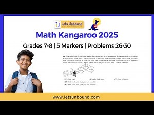 Math Kangaroo 2025 Solutions | 5 Markers | Grade 7-8 #Part 2
