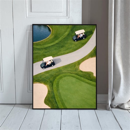 Vintage Golf Poster, Golf Course Artwork & Painting, Classic Golf Club Wall Art, Man Cave Golf Decor, Printable Golf Art - Etsy