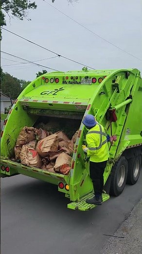 GFL environmental McNeill's rear Loader yard waste #garbagetruck