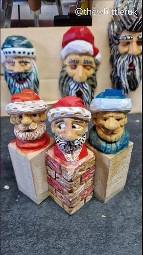 SANTA STUCK IN A CHIMNEY WHITTLING VIDEO FOR BEGINNERS #caricaturecarving #woodworkingart #whittling