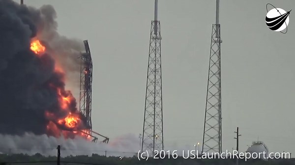 Video: SpaceX Falcon 9 rocket explodes during test at Cape Canaveral