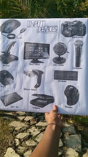 easy project on input device of computer🖥️ #youtubeshort #shorts #project #artee art