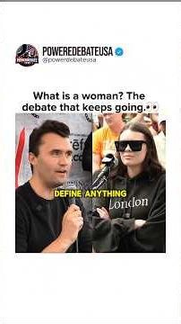 Things get awkward: Asking for a definition of a woman. #charliekirk #debate