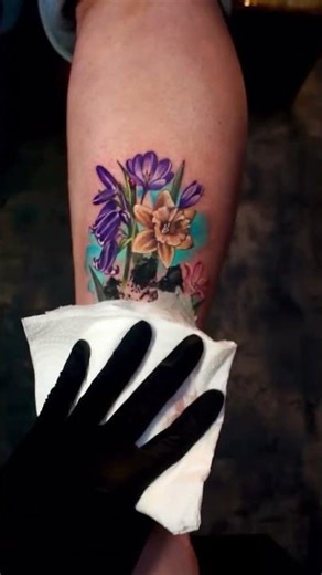 Beautiful floral inspired piece by @lily_heather_tattoo using Killer Ink supplies! 💐