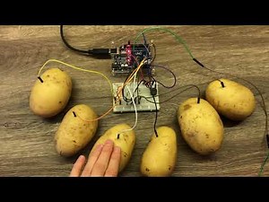 Playing potatoes. Arduino keyboard.