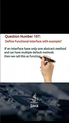 107. Define Functional Interface with examples in java? #interviewquestions #javainterviewquestions