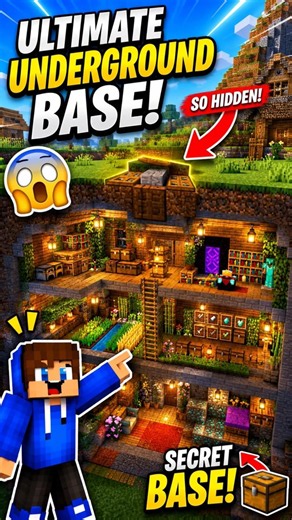 🔥 The Ultimate Guide to Building a SECRET Base in a Minecraft Village! 🏡⛏️#minecraft #shorts