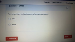 Vent temperature limit switches are a "normally open switch". T... | Filo