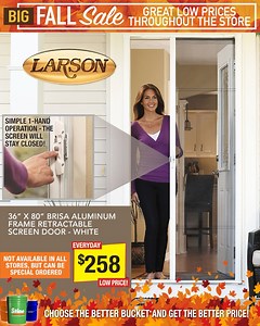 Let in that cool, fall breeze with a Larson screen door. During our Big Fall Sale, Stine brings you all the best prices. Stop in and save! | Stine Home Yard