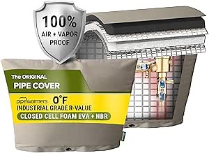 The Original Winter Pipe Insulation Cover (0˚F) - Extra-Thick EVA+NBR (UV-Coated) Insulated Backflow Preventer Freeze Protection, Pump Cover, Sprinkler/Well/Valve Head Cover - (24" W X 18" H)