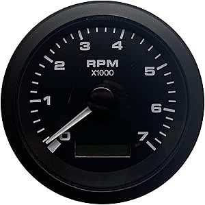 Tachometer with hourmeter Marine Tachourmeter (Black Premier)