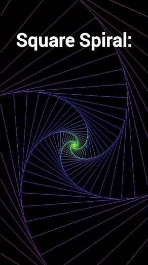Fractal: Square Spiral🧬 #math #art #mathart #maths #geometry #fractals #mathematics