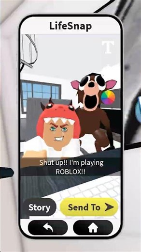 ROBLOX SNAPCHAT TROLLING 😹 DINO KID Forget To Lock The Door #funny #robloxmemes #kpopdemonhunters