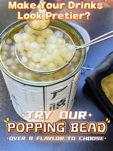 🟡 More Toppings, More Fun — Popping Balls That Boost Your Drinks . Adding toppings shouldn’t slow down your operation. Boiling, soaking, prepping — all these cost time and manpower. . Today, Anna is testing our new popping balls, alongside popular toppings like water chestnut, coconut flesh, red beans & fruits. All ready-to-use — open the can and serve. . Perfect for: ✅ Bubble tea | ✅ Fruit tea | ✅ Desserts & ice-based drinks . Not sure how to apply them into your menu? No worries — we guide yo
