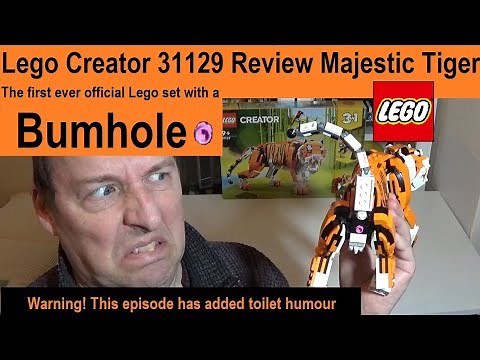 Lego 31129 Tiger 'with a bumhole' Review. Creator 3 in 1 set Majestic Tiger - a really fun build!