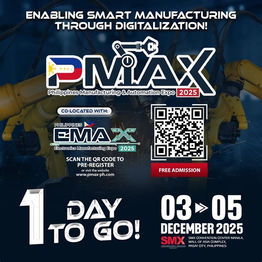 18 reactions | The Philippines Manufacturing & Automation Expo 2025 opens its doors tomorrow! Don't miss the chance to meet industry leaders and explore cutting-edge technology from Dec 3-5, 2025. Doors open at 10AM! SMX Convention Center Manila, Pasay City  Register now: www.pmax-ph.com | Exhibits Today | Facebook