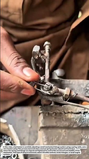Manual Spring Tension Adjustment Mechanism | Simple Mechanical Linkage Repair Technique.