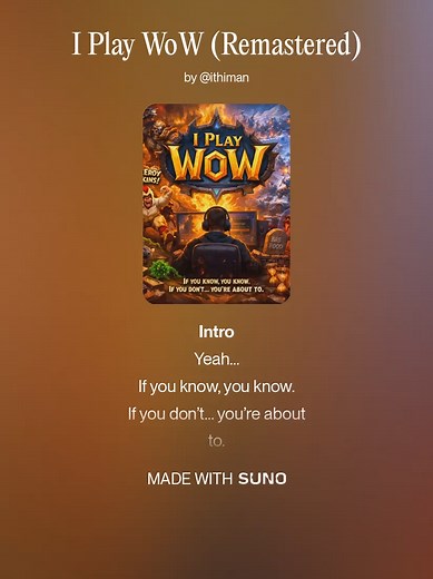 WoW Parody by Ithiman: AI-Generated Music Fun
