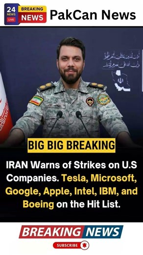 Iran Warns US Tech Giants: Tesla, Google, Apple, Microsoft Could Be Targeted