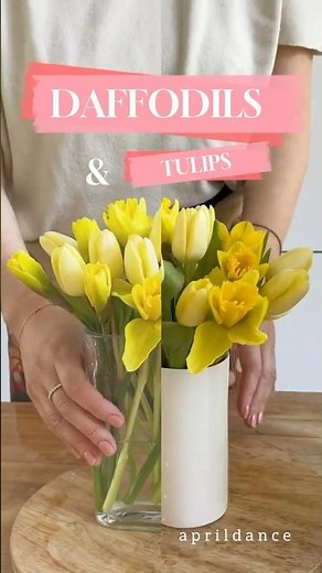 Easy flower arrangements with daffodils & tulips 💛