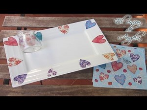 How to do decoupage on ceramics and porcelain, and be able to wash it