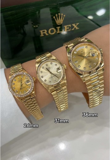 Luxurious Solid Gold Rolex Watches in Various Sizes