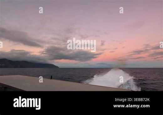 Beautiful view of Atlantic ocean from ferry going from La Palma island to Tenerife, Canarian island Stock Video Footage - Alamy