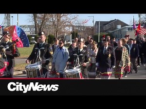Annual Remembrance Day march in Kahnawake