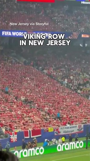 Norway fans break out into viral 'Viking Row' during World Cup win