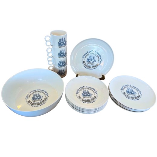 Vintage Nautical Melamine Set 17 P. for 6 Circa 1970s, Unbreakable Boat Tableware, Yacht Coastal Dining - Etsy