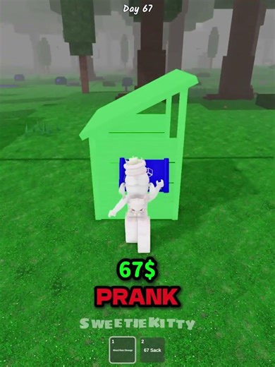 😂 $1 VS $67 Pranks With The Alien 👽 #roblox #99nightintheforest