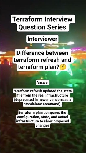 Terraform Interview Question | Terraform Refresh vs Terraform Plan | DevOps Interview