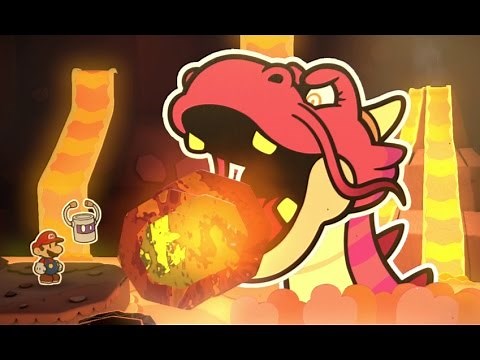 Paper Mario: Color Splash Walkthrough Part 17 - Redpepper Volcano & Redpepper Crater