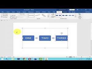 How to insert basic process SmartArt in word