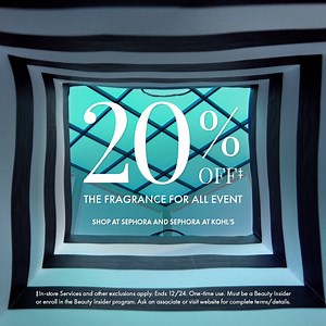 7.5K reactions · 14 shares | It's our biggest fragrance sale of the year! Get 20% off‡ full-size fragrances. Ends 12/24. | Sephora | Facebook