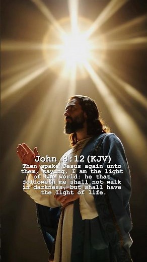 The Light of the World ✨ | John 8:12 | Walk in His Light #bibleverse #jesuschrist #christmas #short