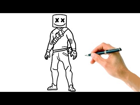 How to Draw Fortnite's Marshmello (Step by Step)