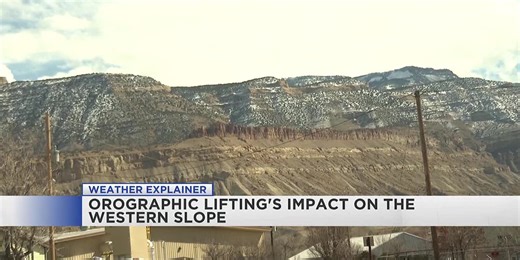 Orographic lifting’s impact on the Western Slope