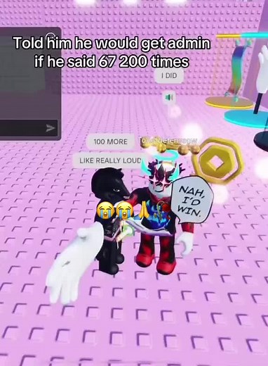 Hilarious Kid Counting and Saying 67 on Roblox