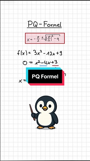 Nullstellen mit der PQ-Formel berechnen (Schritt für Schritt)