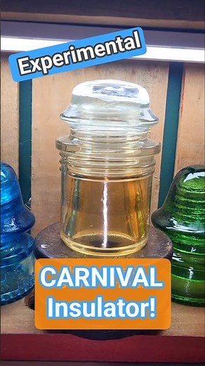 Experimental Carnival Glass Telephone Insulator! #insulator #telephone #vintage #carnivalglass