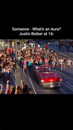 Find GOAT Songs | Music on Instagram: "Follow @findgoatsongs for more... This video captures 16-year-old Justin Bieber's first-ever performance at the 2010 MTV Video Music Awards on September 12, featuring a high-energy medley of "U Smile," "Baby" (with Ludacris), and "Somebody to Love" (with Usher) from his My World 2.0 album. Bieber arrives dramatically in a red 1957 Chevrolet, chased by screaming fans in a nod to The Beatles' "A Hard Day's Night," before entering the Nokia Theatre stage. He w