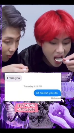 BTS Text Meme 😂 "I Miss You" — "Of Course You Do"