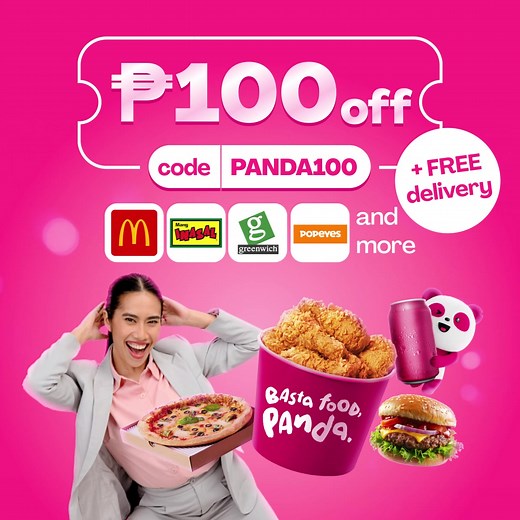 What's new this year? A new foodpanda voucher code: PANDA100. Slash ₱100 off feasts you deserve. 🤙 | foodpanda