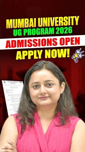 🚨 Mumbai University Admission 2026 Started! Complete Process + Last Date 🔥
